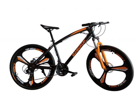 bicicleta de montaña naranja